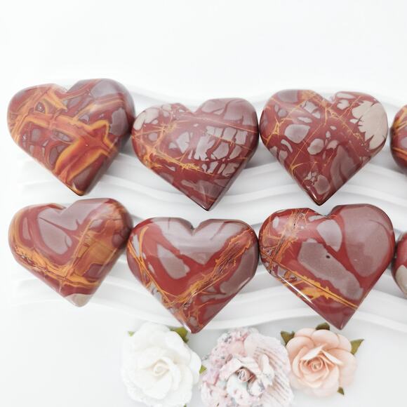 Noreena Jasper Heart Crystal Carving Protection Crystal - Picture 2 of 9